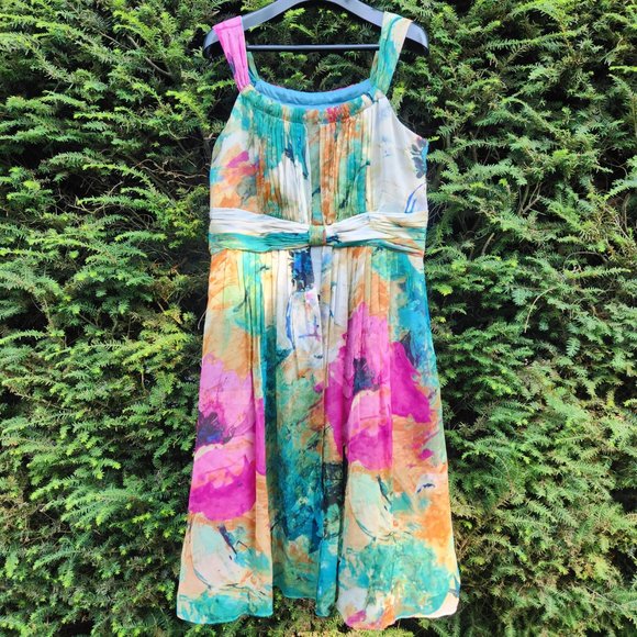Watercolor Silk Dress - Picture 8 of 11